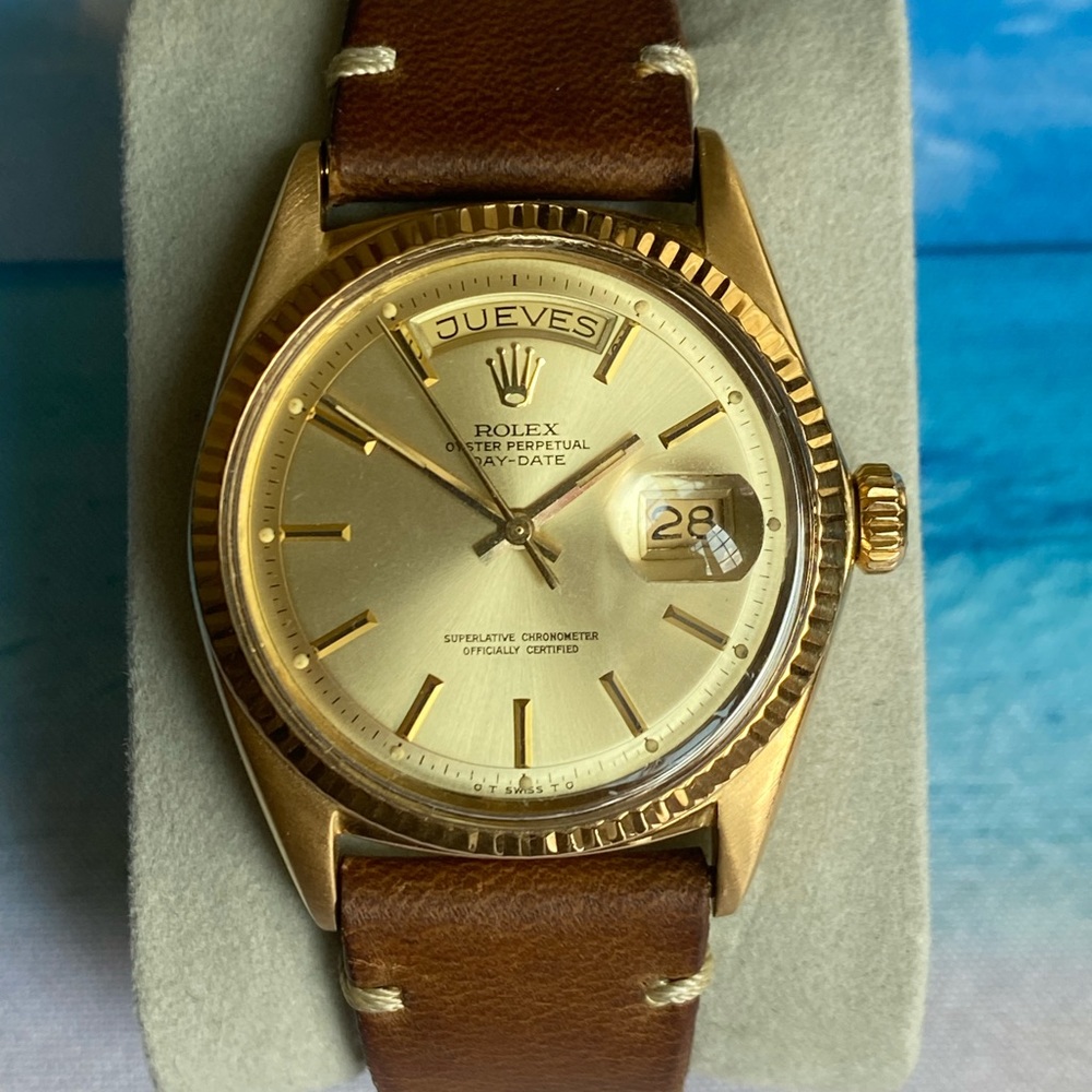 Rolex Day Date Ref 1803 Champagne Spanish Dial 70s
